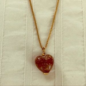 Italian glass heart necklace